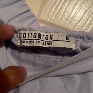 Off shoulders baby blue dress